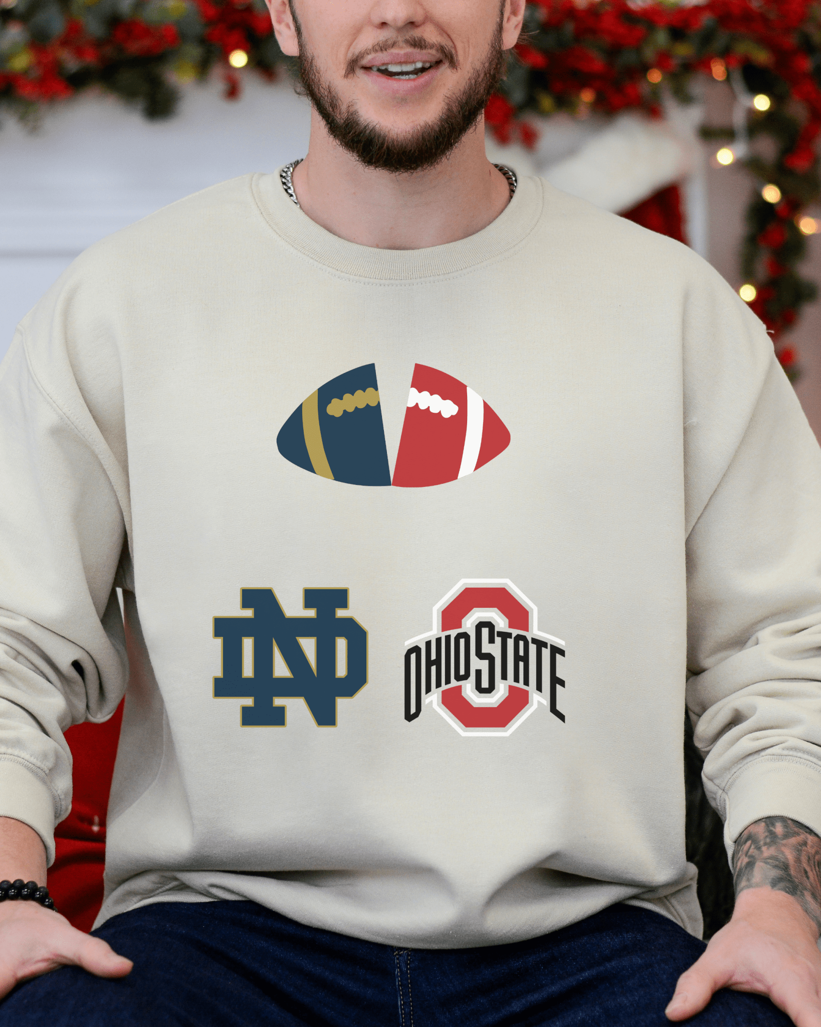 OG Split Football Crewneck Sweatshirt - Tailgate Vibes