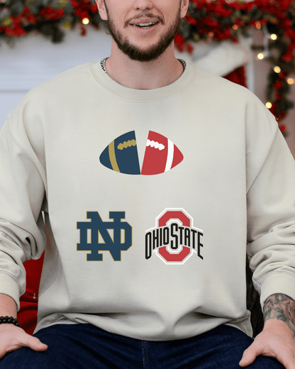 OG Split Football Crewneck Sweatshirt - Tailgate Vibes