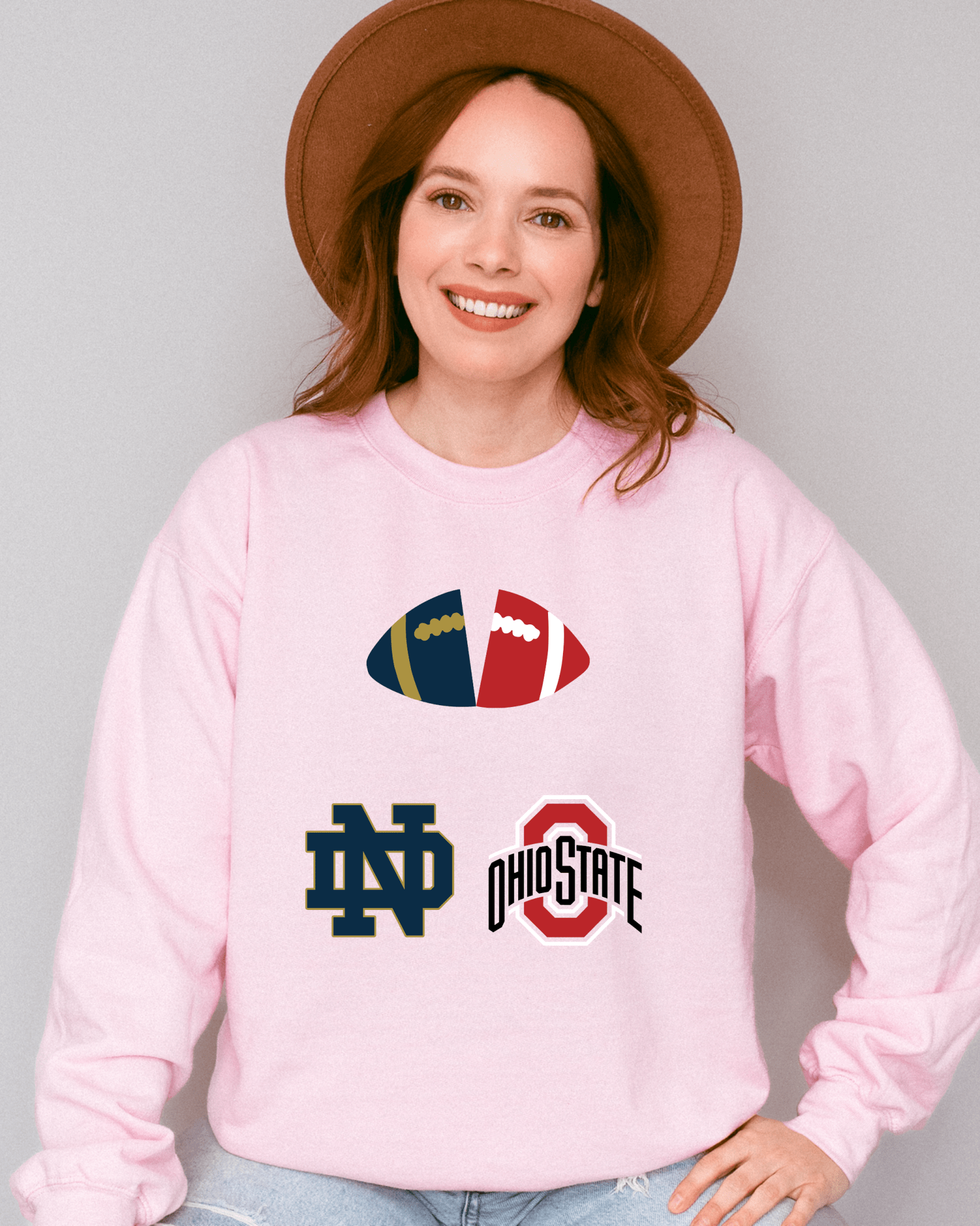 OG Split Football Crewneck Sweatshirt - Tailgate Vibes