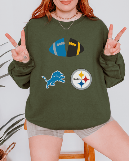 OG Split Football Crewneck Sweatshirt - Tailgate Vibes