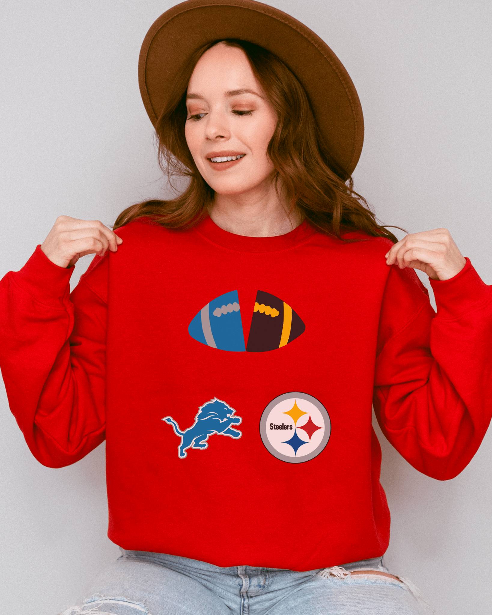 OG Split Football Crewneck Sweatshirt - Tailgate Vibes