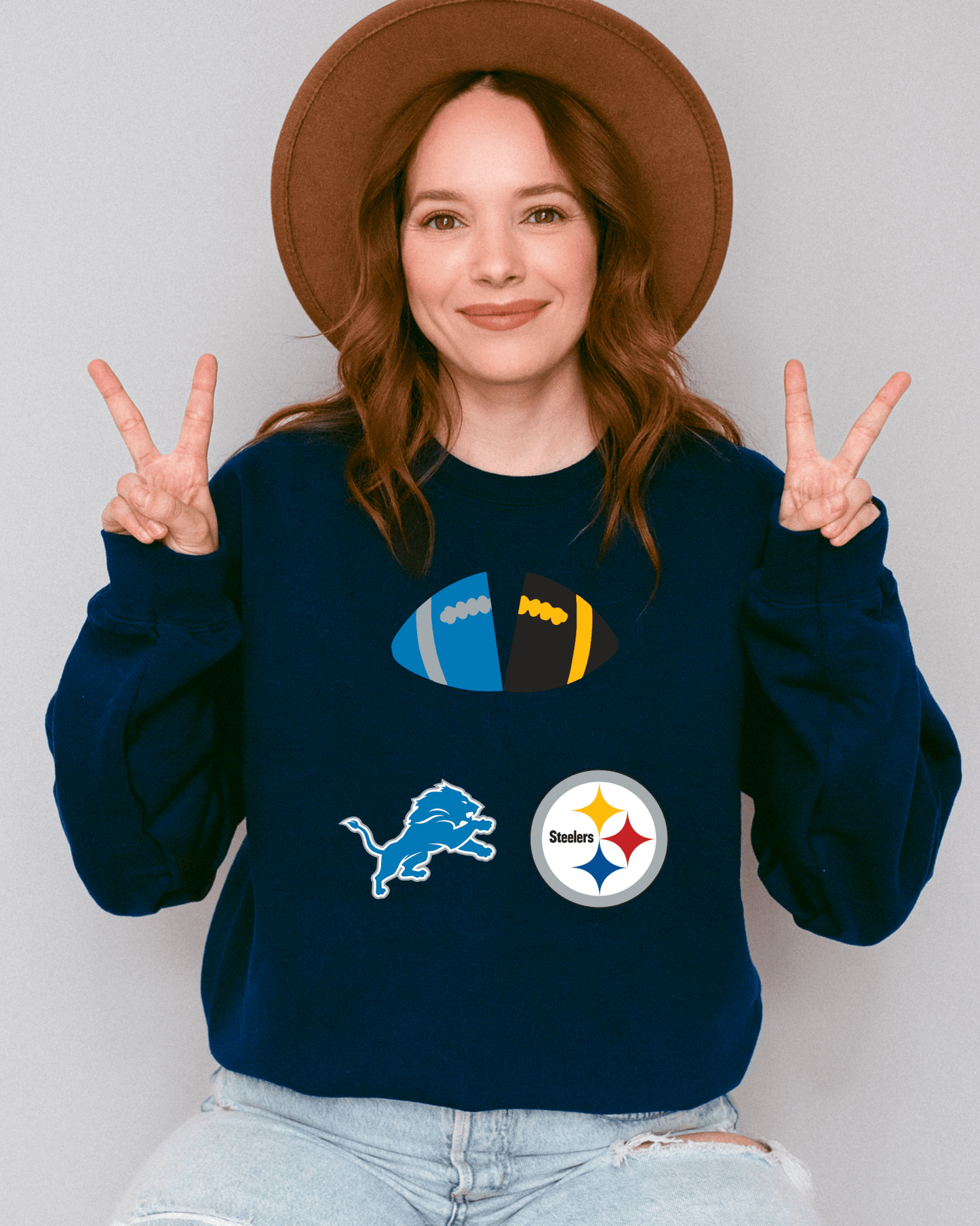 OG Split Football Crewneck Sweatshirt - Tailgate Vibes