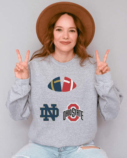 OG Split Football Crewneck Sweatshirt - Tailgate Vibes