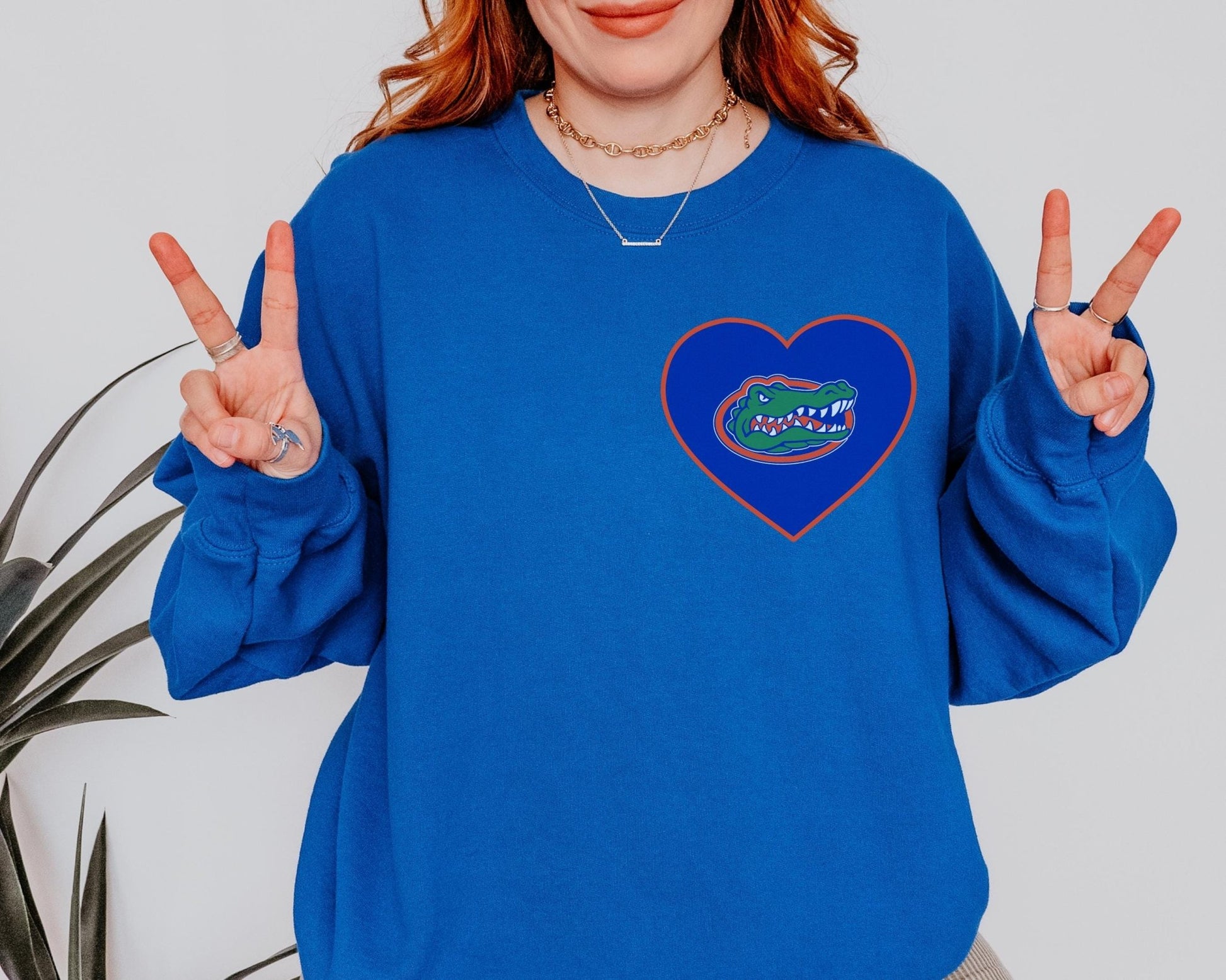 Pocket Heart Single Logo Crewneck Sweatshirt - Tailgate Vibes