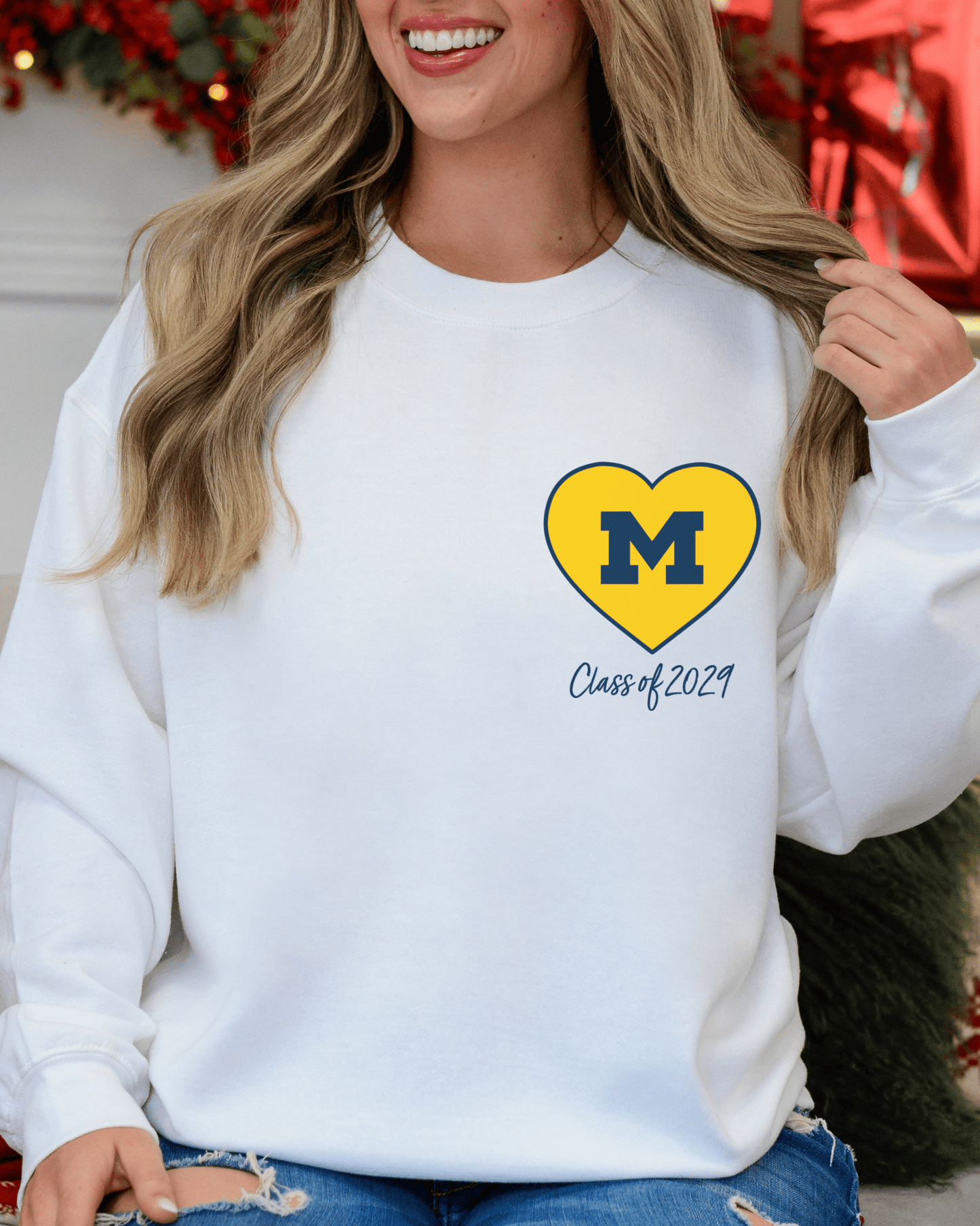 Pocket Heart Single Logo Crewneck Sweatshirt - Tailgate Vibes