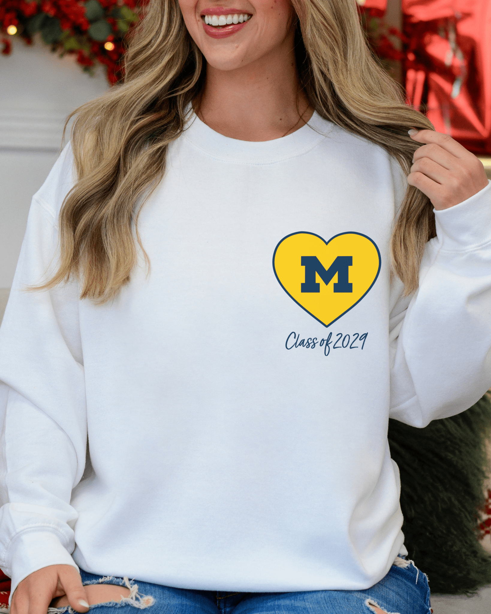 Pocket Heart Single Logo Crewneck Sweatshirt - Tailgate Vibes