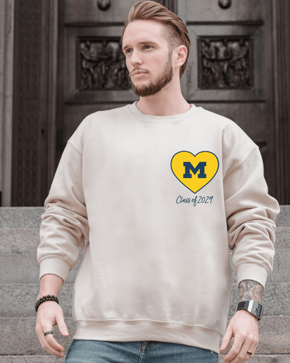 Pocket Heart Single Logo Crewneck Sweatshirt - Tailgate Vibes