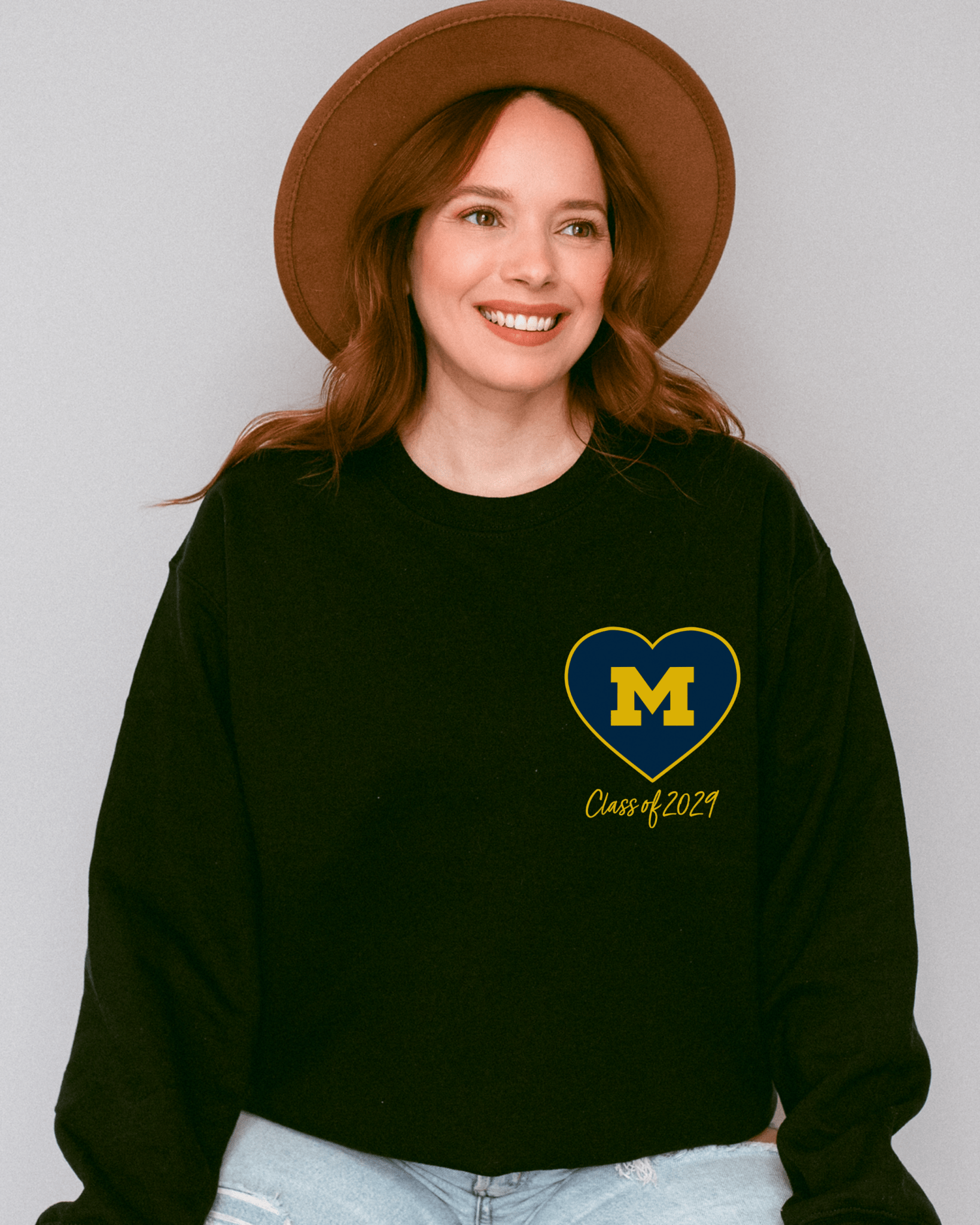Pocket Heart Single Logo Crewneck Sweatshirt - Tailgate Vibes