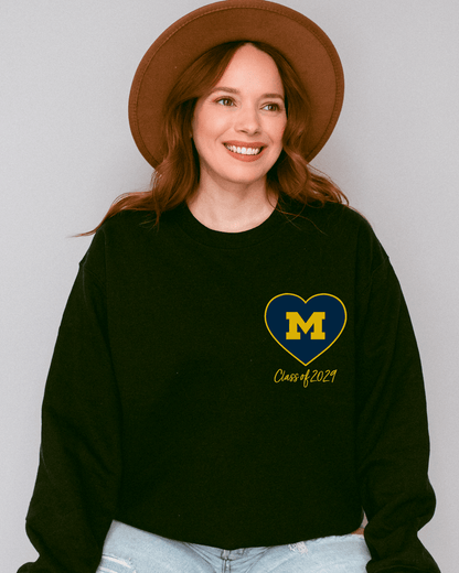 Pocket Heart Single Logo Crewneck Sweatshirt - Tailgate Vibes
