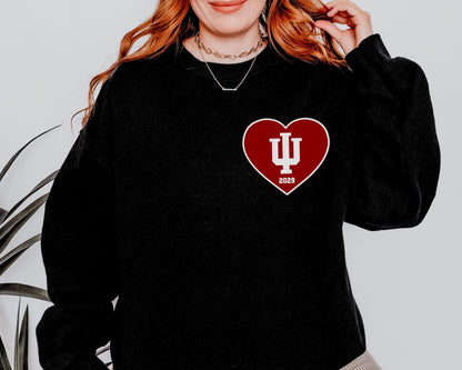 Pocket Heart Single Logo Crewneck Sweatshirt - Tailgate Vibes