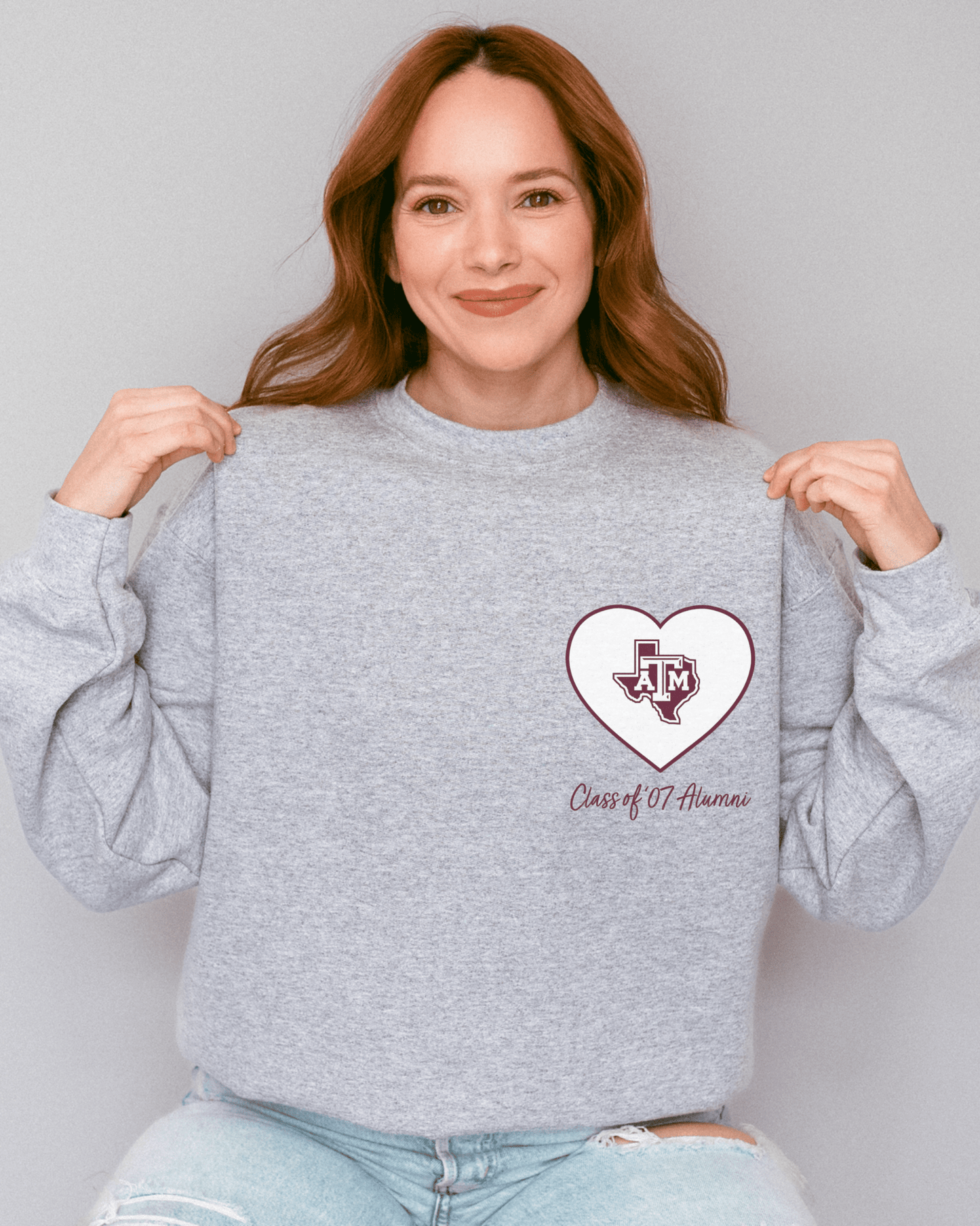Pocket Heart Single Logo Crewneck Sweatshirt - Tailgate Vibes