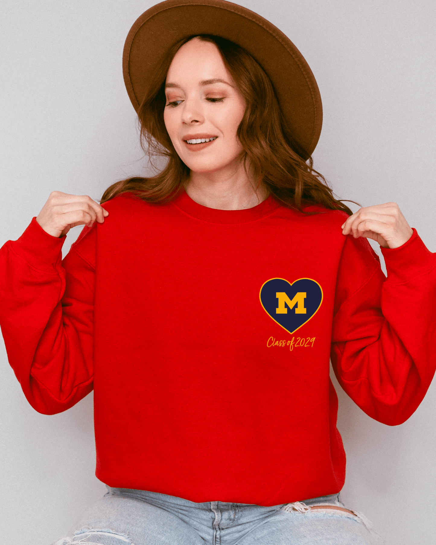 Pocket Heart Single Logo Crewneck Sweatshirt - Tailgate Vibes