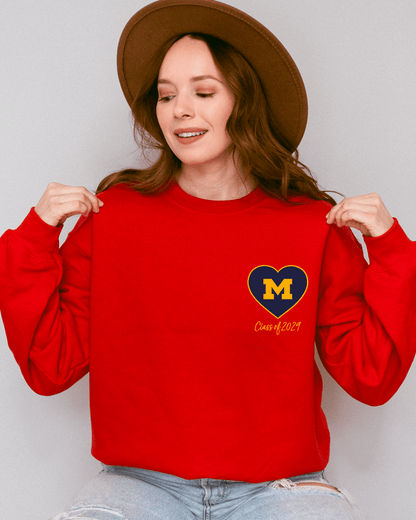 Pocket Heart Single Logo Crewneck Sweatshirt - Tailgate Vibes