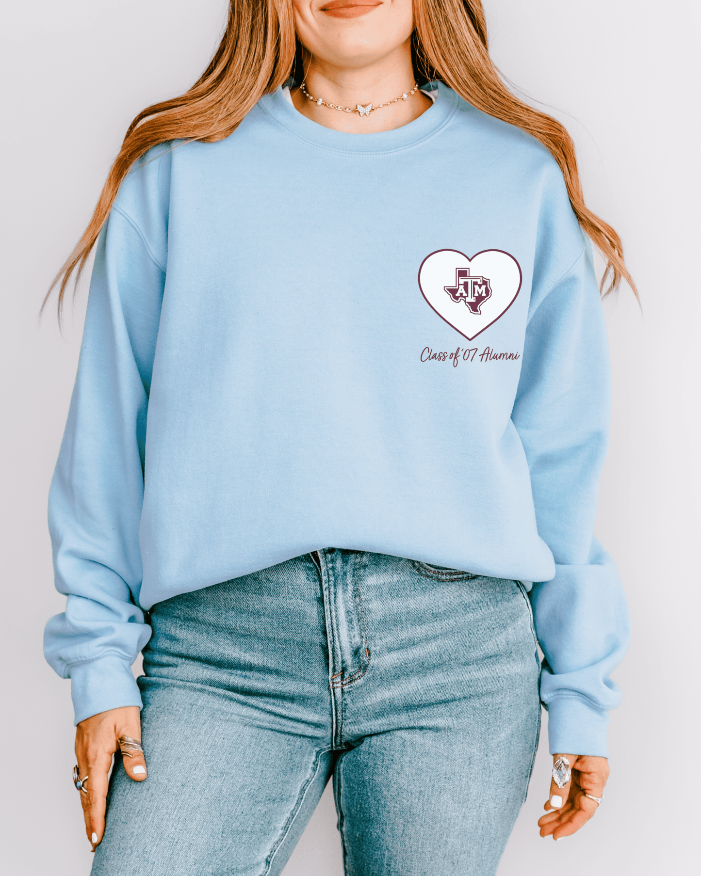 Pocket Heart Single Logo Crewneck Sweatshirt - Tailgate Vibes