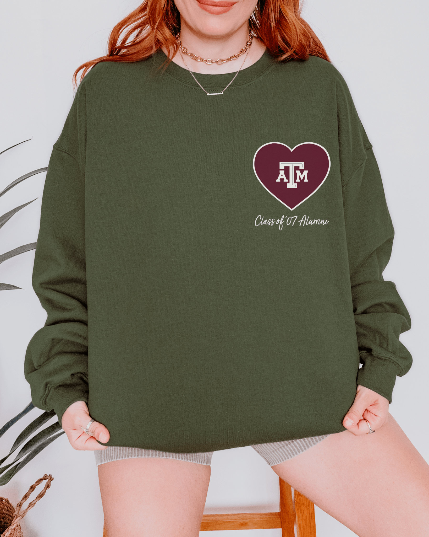 Pocket Heart Single Logo Crewneck Sweatshirt - Tailgate Vibes