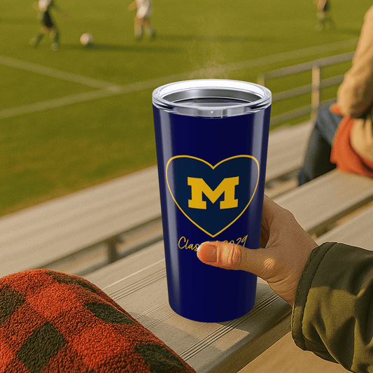 Single Logo Heart Class Of 20oz Stainless Tumbler - Tailgate Vibes