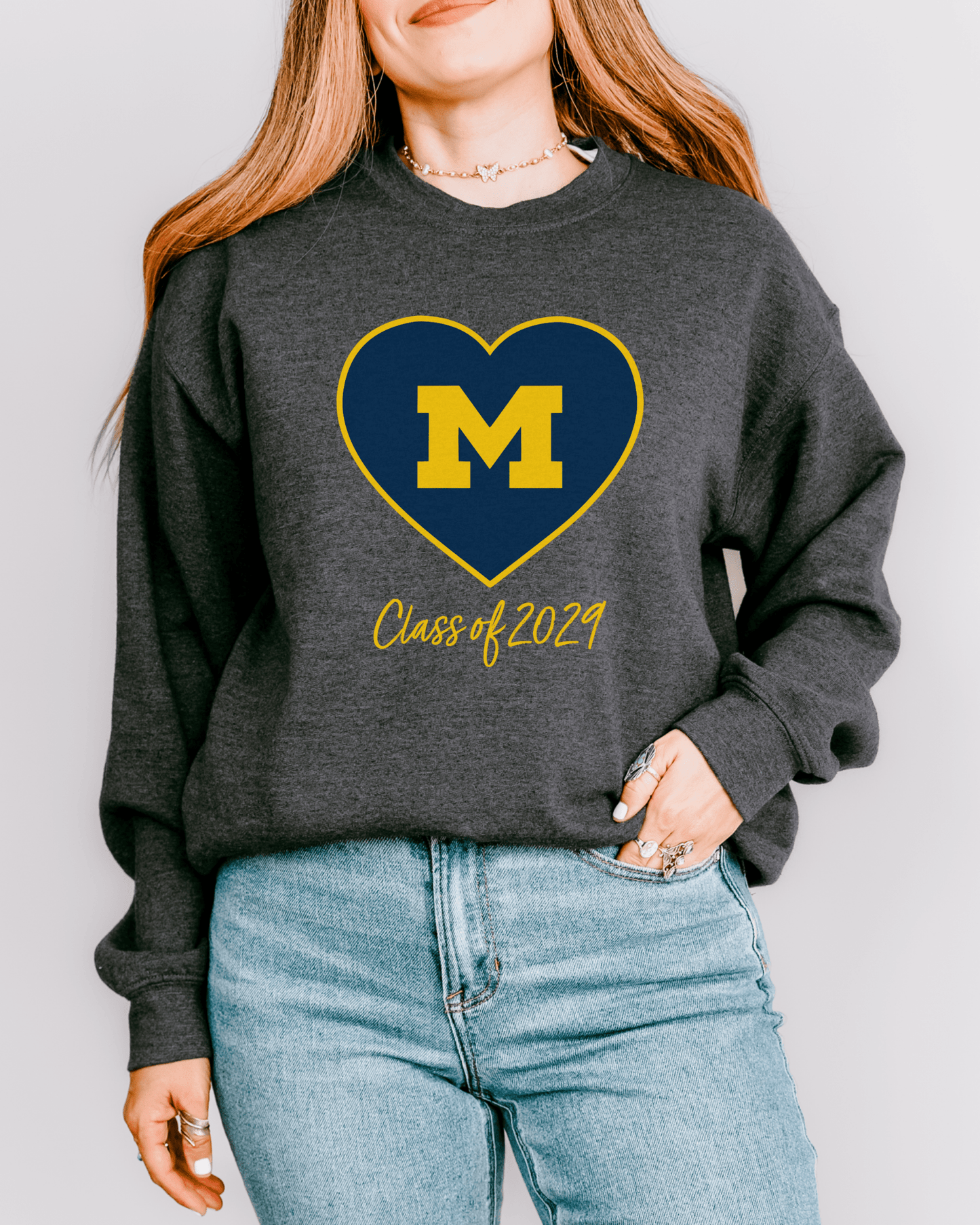 Single Logo Heart "Class Of" crewneck sweatshirt - Tailgate Vibes