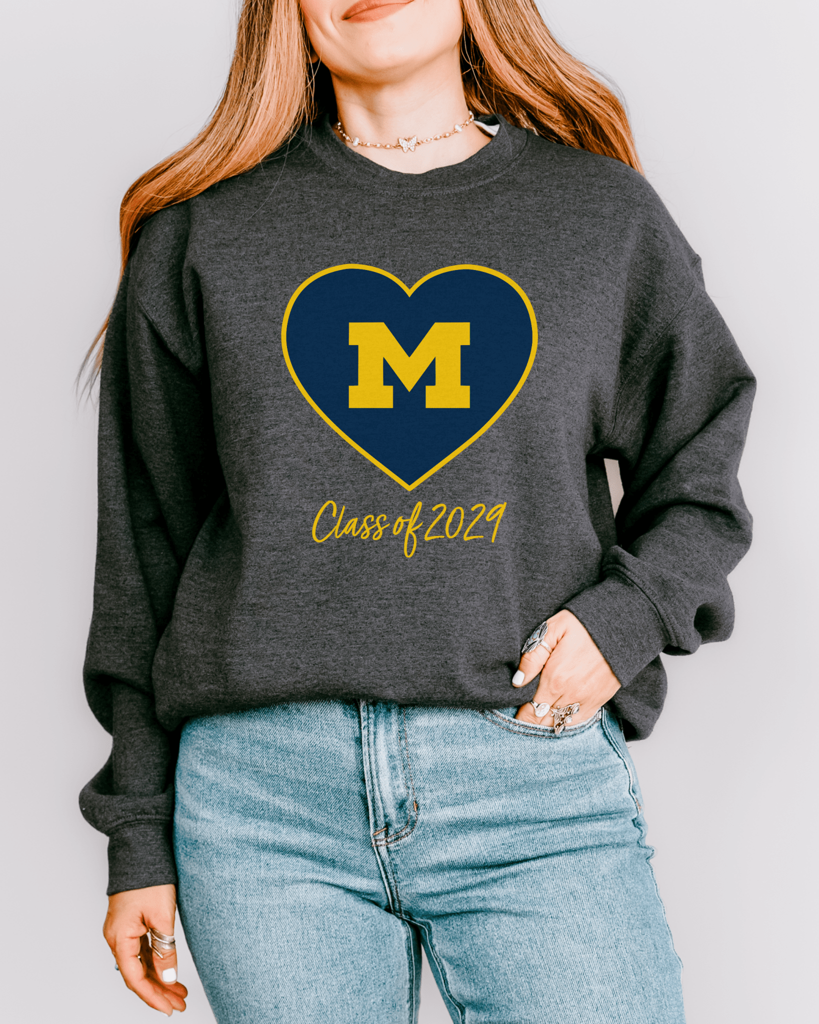 Single Logo Heart "Class Of" crewneck sweatshirt - Tailgate Vibes