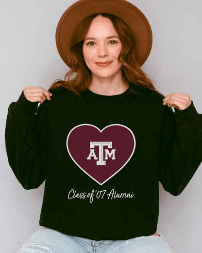 Single Logo Heart "Class Of" crewneck sweatshirt - Tailgate Vibes
