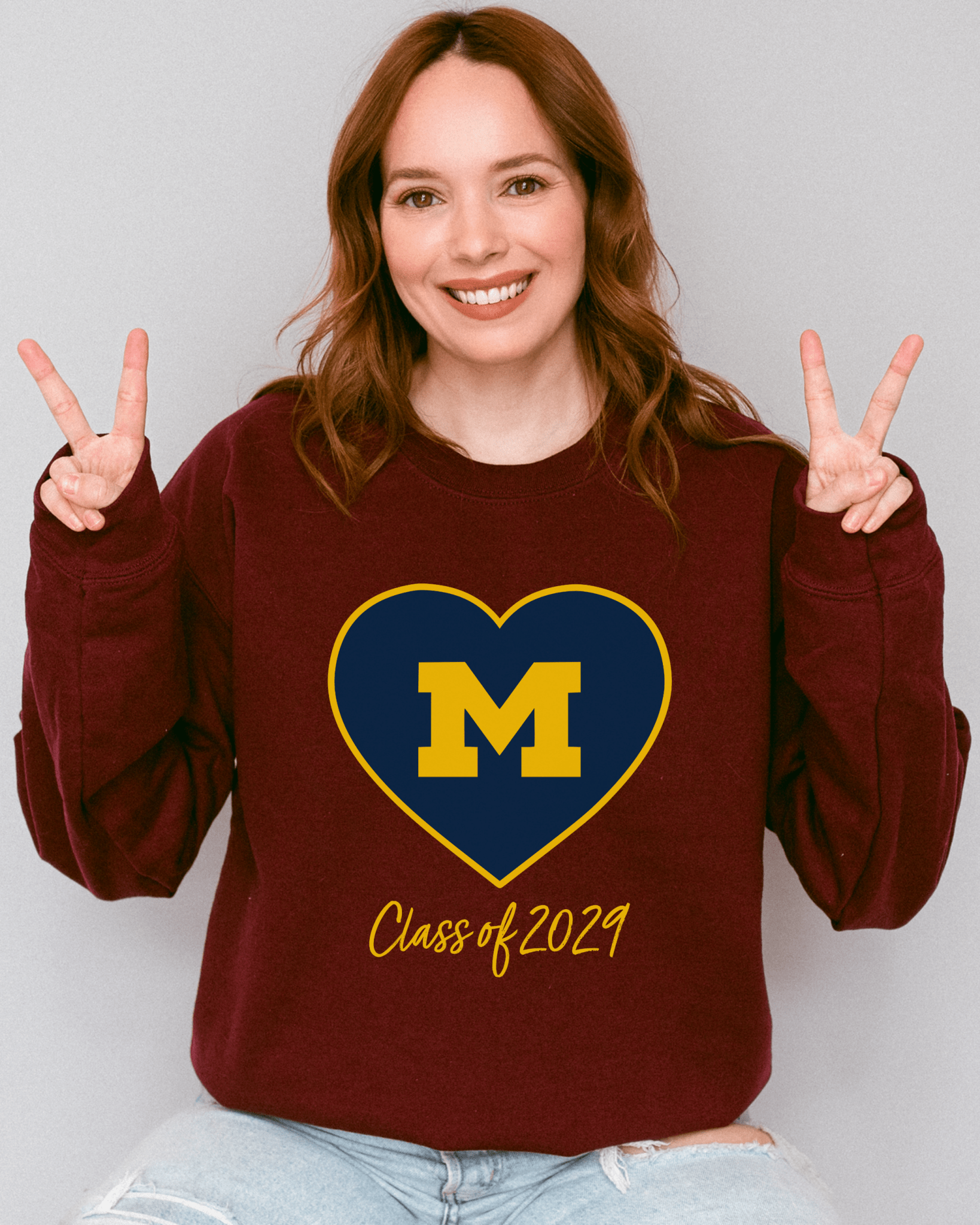 Single Logo Heart "Class Of" crewneck sweatshirt - Tailgate Vibes