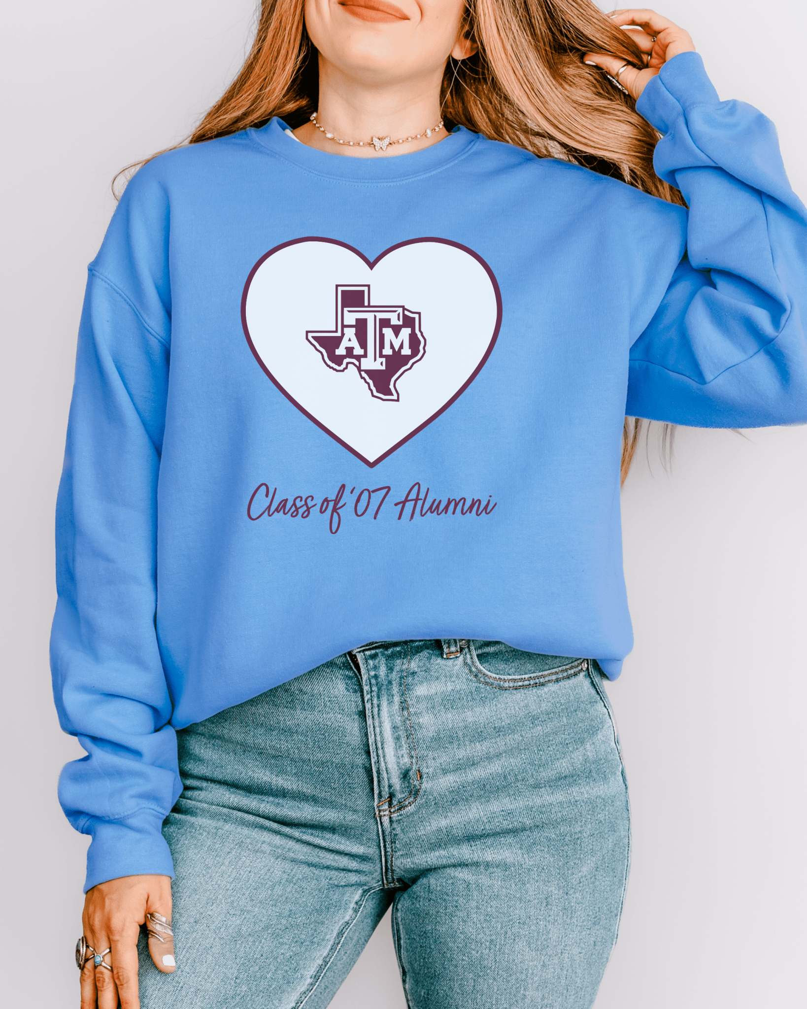 Single Logo Heart "Class Of" crewneck sweatshirt - Tailgate Vibes