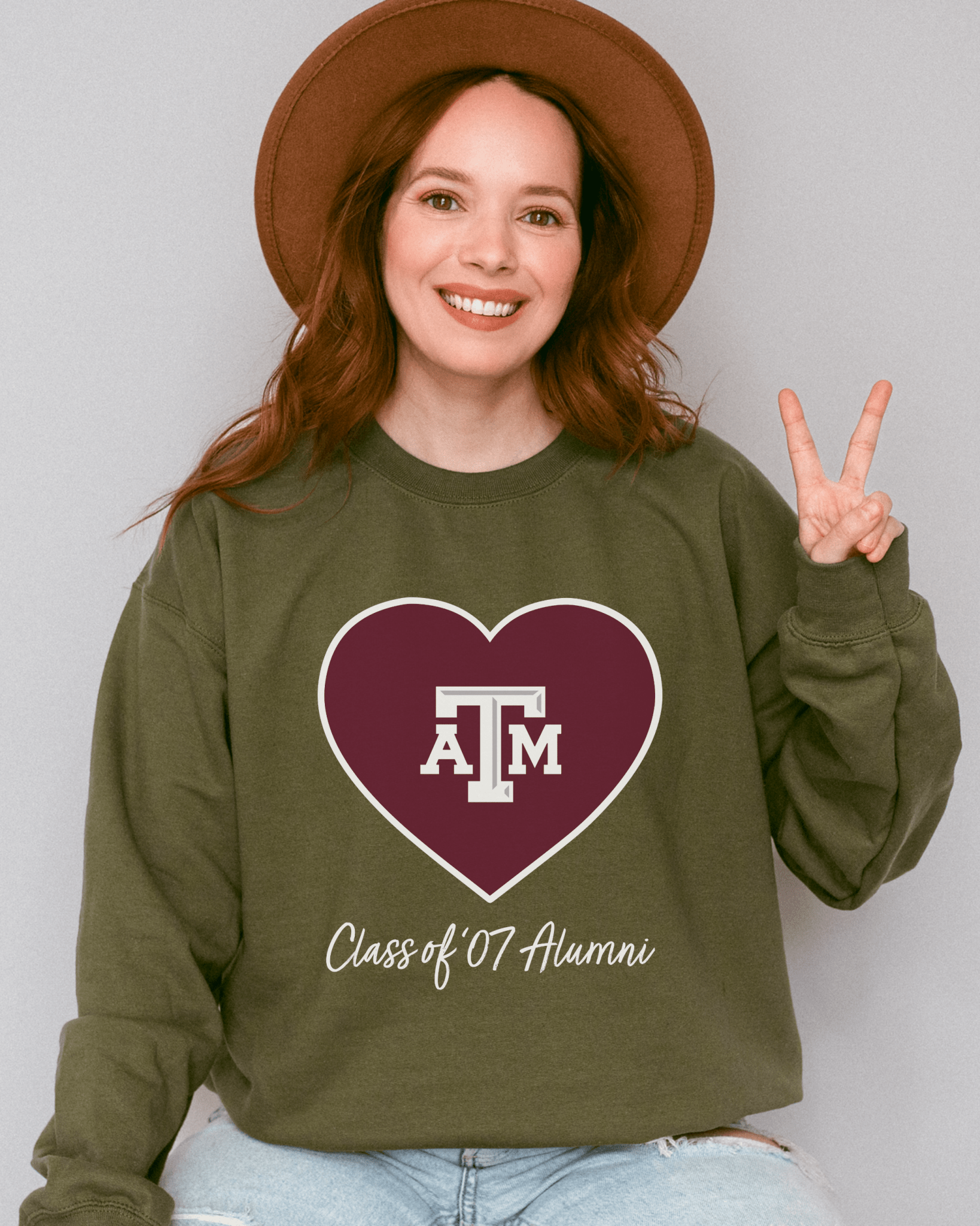 Single Logo Heart "Class Of" crewneck sweatshirt - Tailgate Vibes