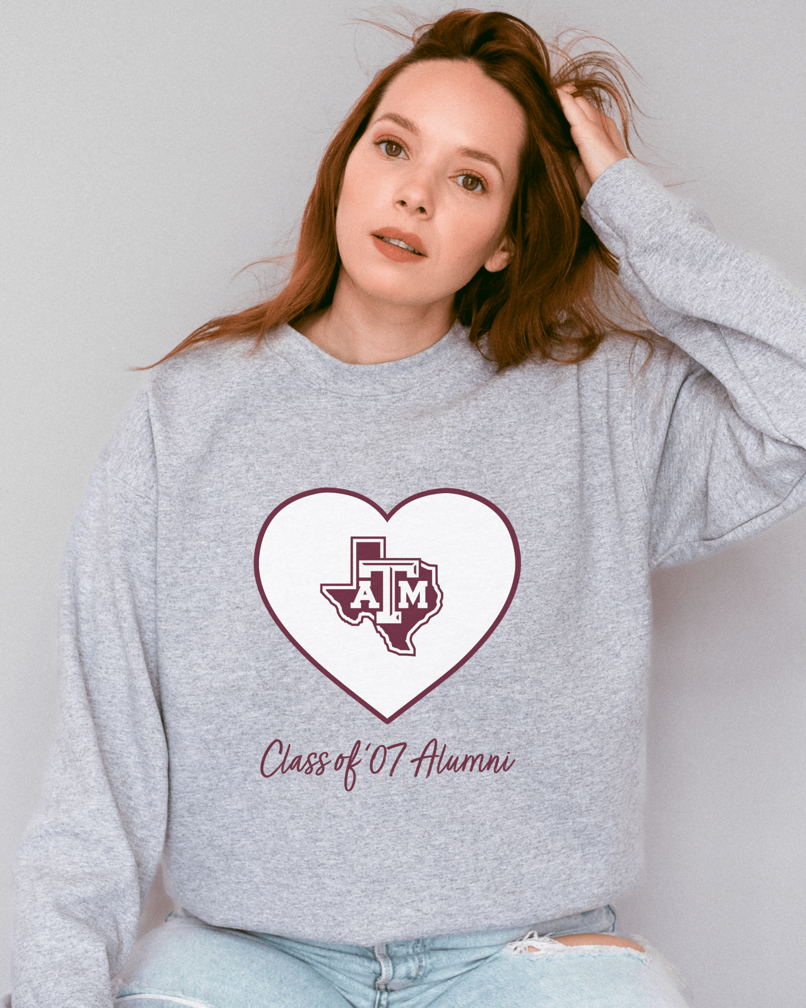 Single Logo Heart "Class Of" crewneck sweatshirt - Tailgate Vibes