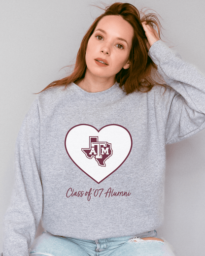 Single Logo Heart "Class Of" crewneck sweatshirt - Tailgate Vibes