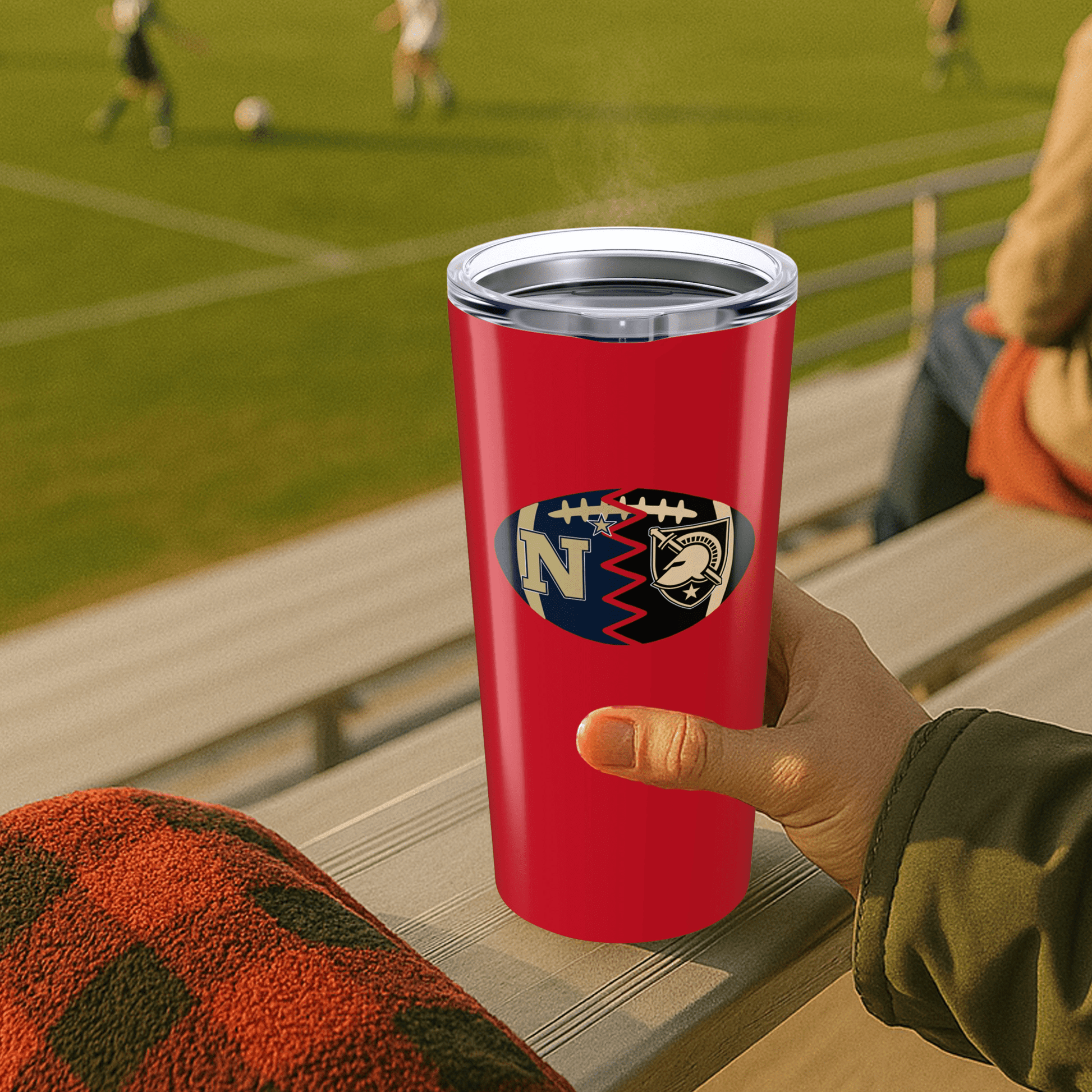 Split Football Logos 20oz Stainless Tumbler - Tailgate Vibes