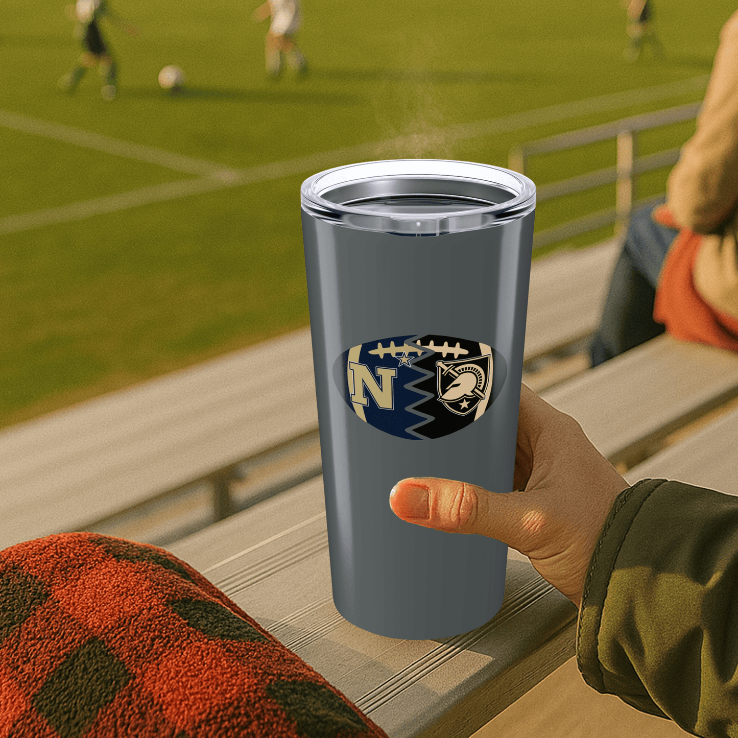 Split Football Logos 20oz Stainless Tumbler - Tailgate Vibes