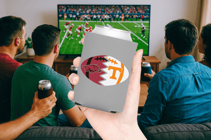 Split Football Logos Can Coolers - Tailgate Vibes
