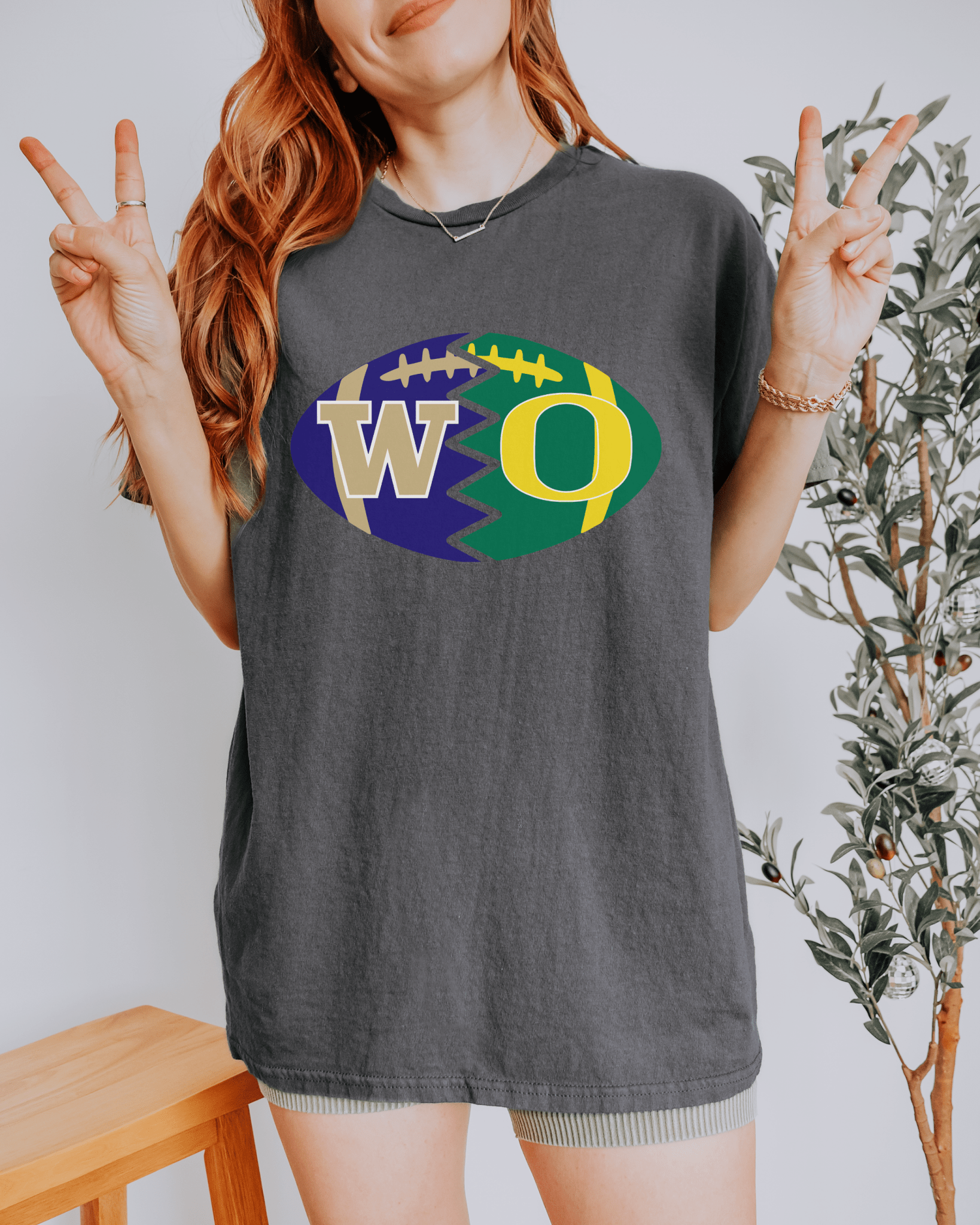 Split Football Logos T-shirt - Tailgate Vibes