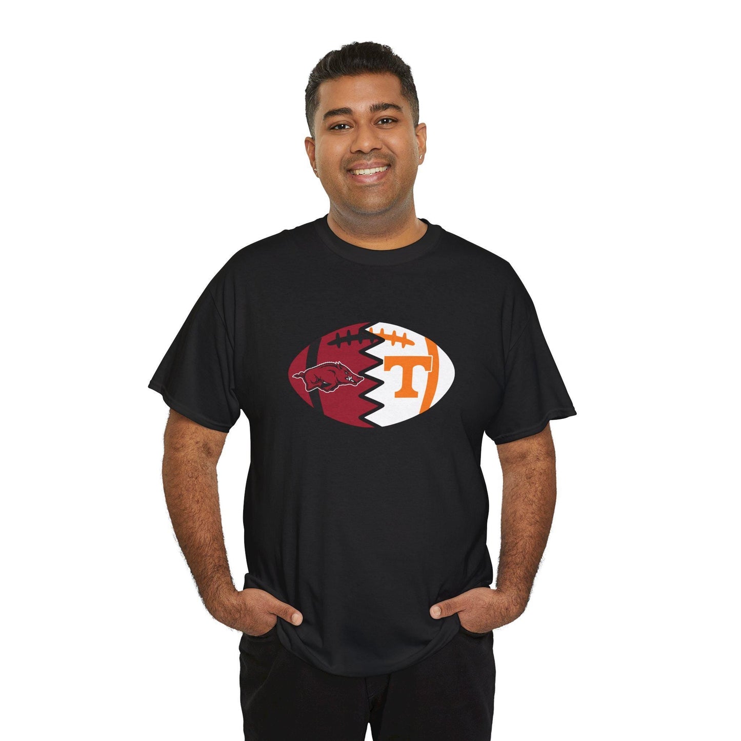 Split Football Logos T-shirt - Tailgate Vibes