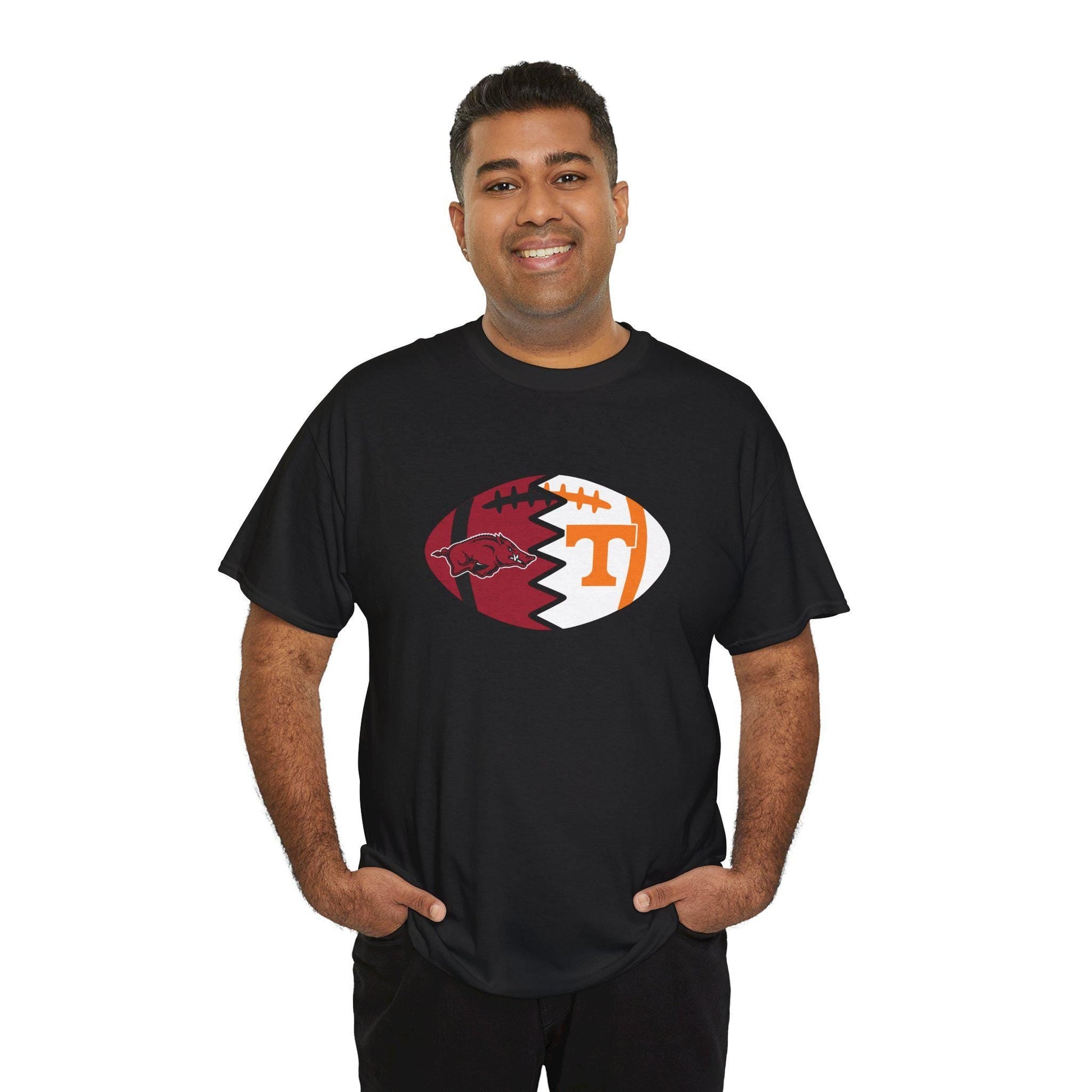 Split Football Logos T-shirt - Tailgate Vibes