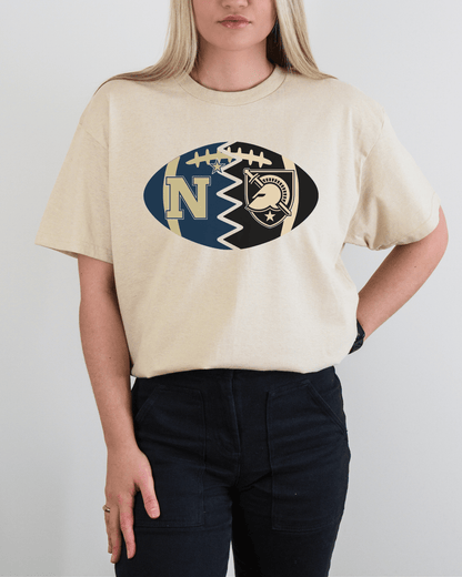 Split Football Logos T-shirt - Tailgate Vibes