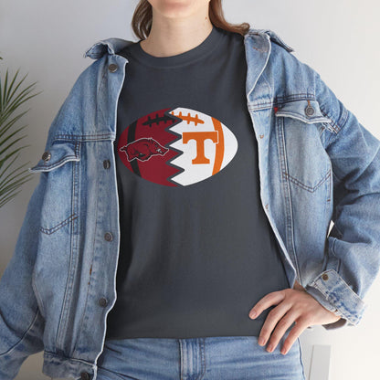 Split Football Logos T-shirt - Tailgate Vibes