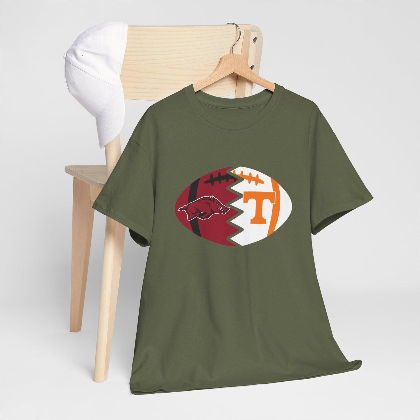 Split Football Logos T-shirt - Tailgate Vibes