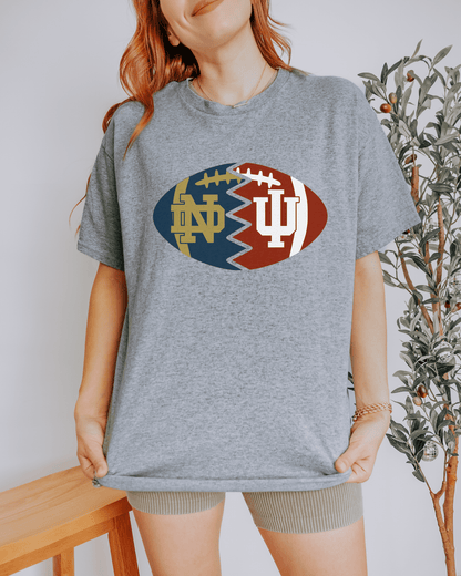 Split Football Logos T-shirt - Tailgate Vibes