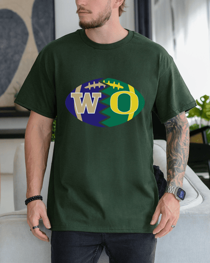 Split Football Logos T-shirt - Tailgate Vibes