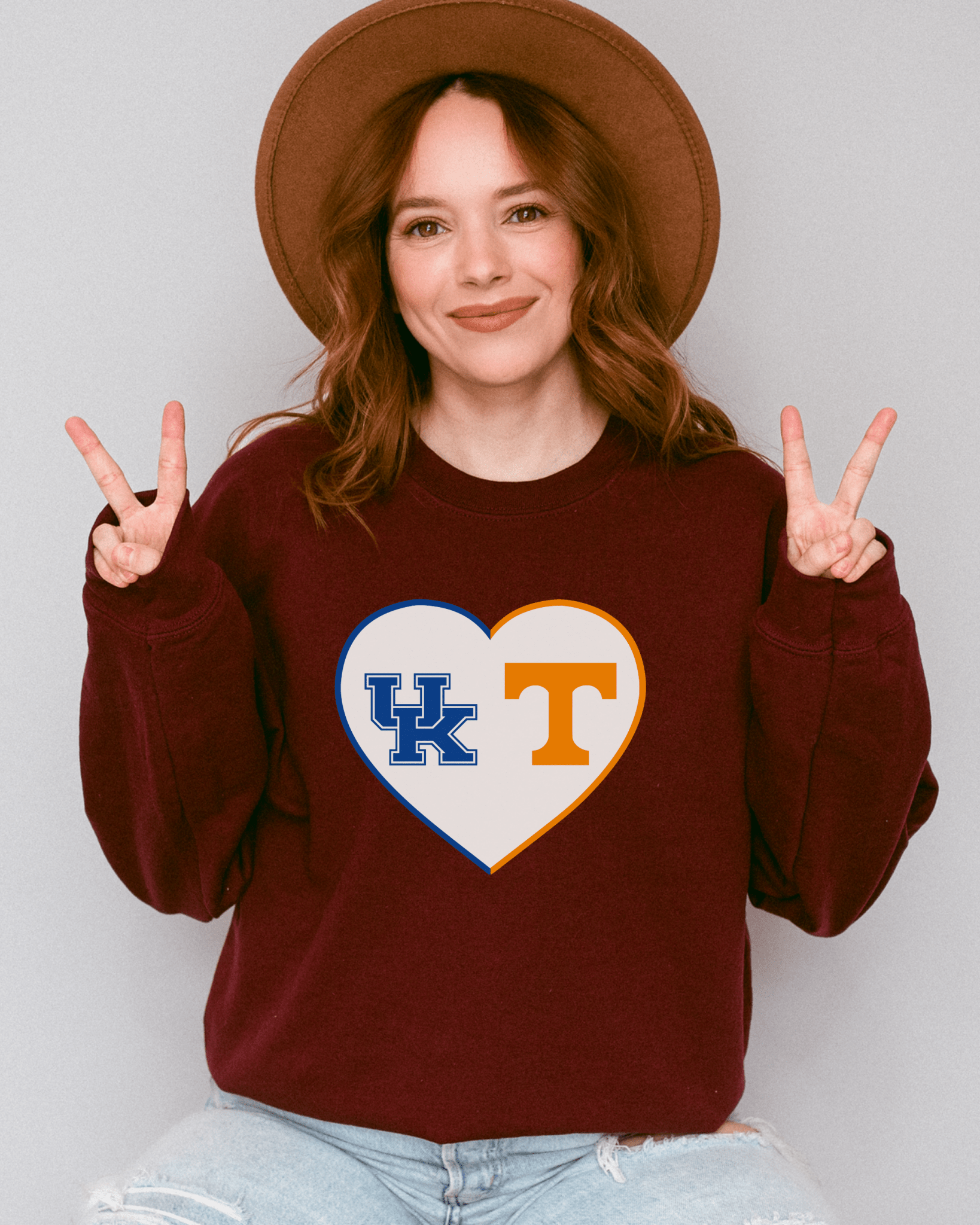 Split Heart Logos Crewneck Sweatshirt - Tailgate Vibes
