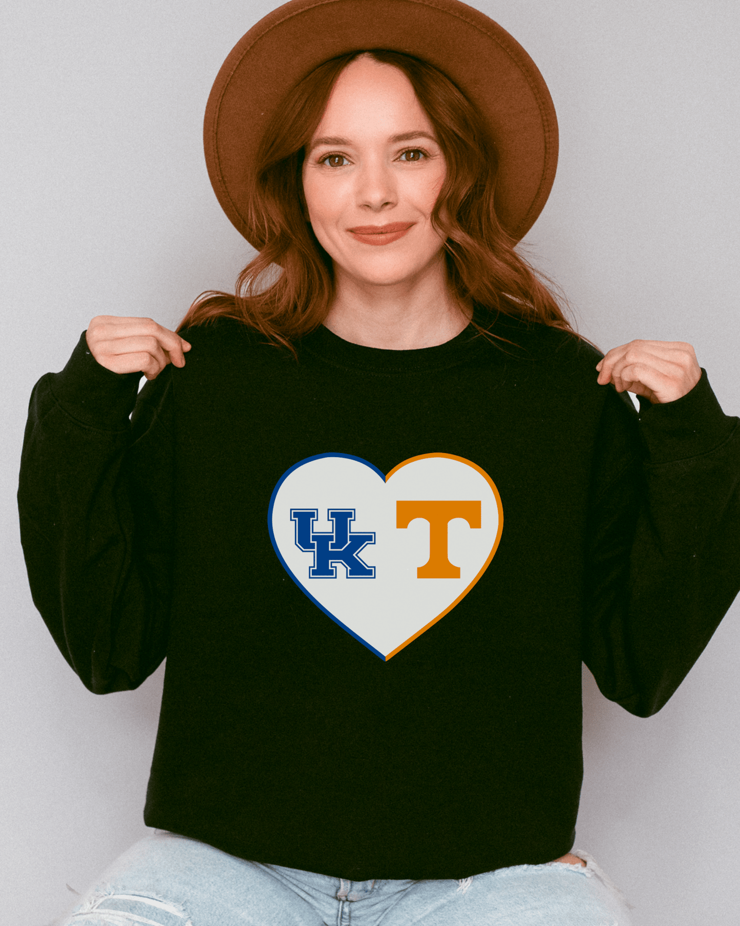 Split Heart Logos Crewneck Sweatshirt - Tailgate Vibes