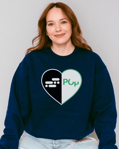 Split Heart Logos Crewneck Sweatshirt - Tailgate Vibes