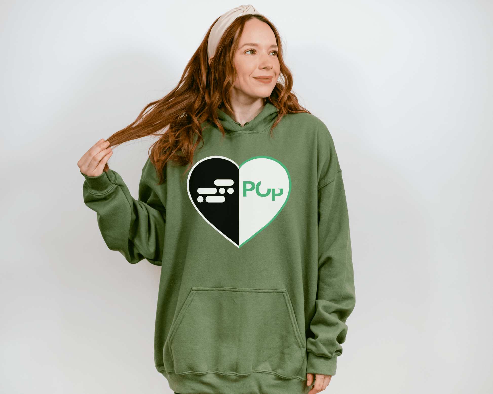 Split Heart Logos Hooded Sweatshirt - Tailgate Vibes