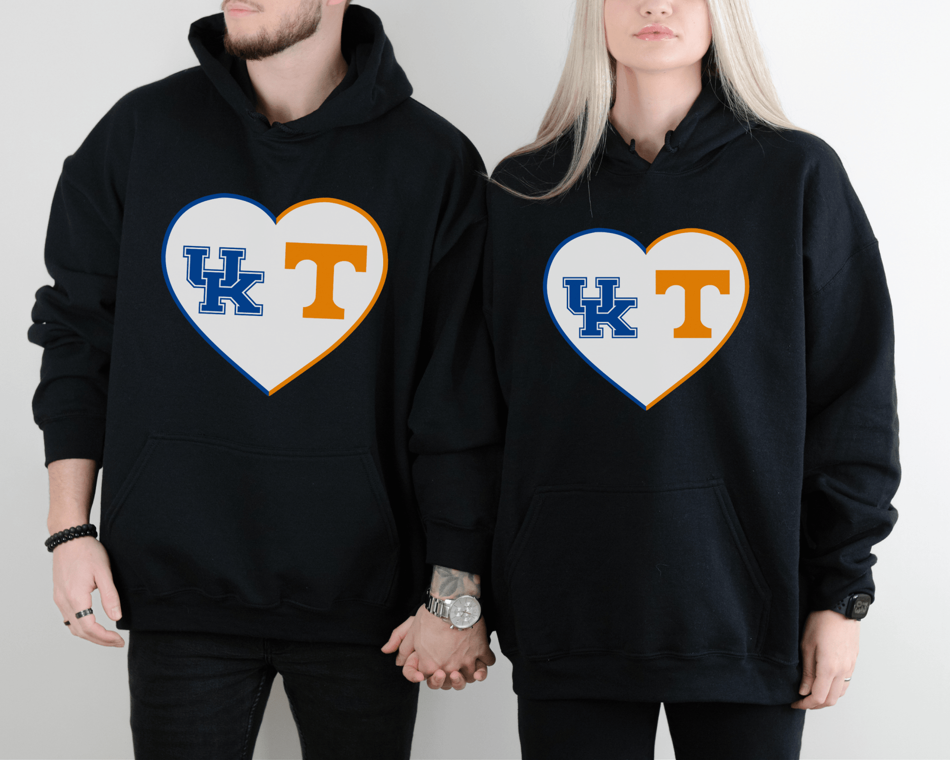 Split Heart Logos Hooded Sweatshirt - Tailgate Vibes